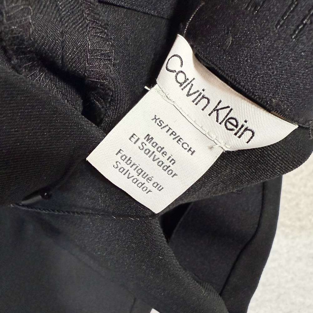 Calvin Klein Pants Women XS Black Skinny Stretch Mid Rise Pull-On Casual Sleek - Picture 3 of 9